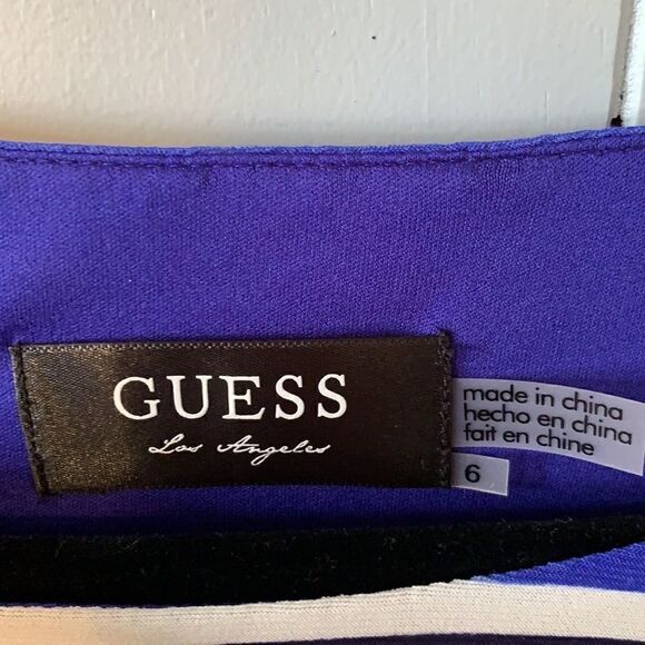 Guess Striped Belted Dress Size 6 - Picture 2 of 8